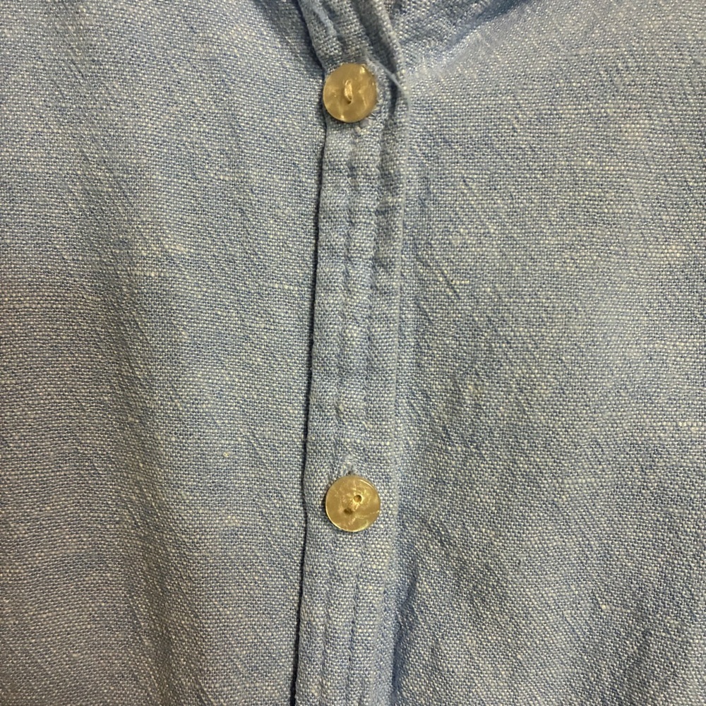 Orvis Light Blue Linen Blend Button-Up Women’s Shirt Size Large Lightweight - Picture 7 of 10